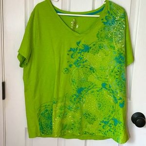 Summer print t-shirt top size 2x